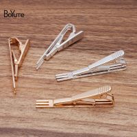 BoYuTe (10 Pieces/Lot) 51x6MM Metal Brass Tie Clips Classic Design Mens Tie Clip Jewelry Materials