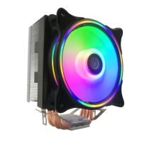 COOL STORM 4 Heat Pipe Radiator Tower Copper Tube CPU Fan 12cm Top Luminous Fan (Fine Aperture)