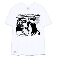 【จัดส่งเสื้อยืดในประเทศไทย】เสื้อยืด ลายธงชาติโซนิค GOO Premium Sonic youth สีขาว