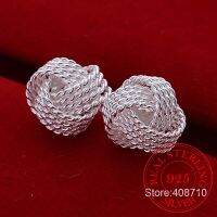 New Fashion Jewelry 925 Sterling Silver Tennis Net Web Stud Earings For Women Girls 2020 Summer Style Ball Earring Ear Studs