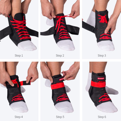 Kuangmi 1 pc Ankle Support Brace Sports Foot Stabilizer Adjustable Ankle SockStraps Protector Football Guard Ankle Sprain Pads