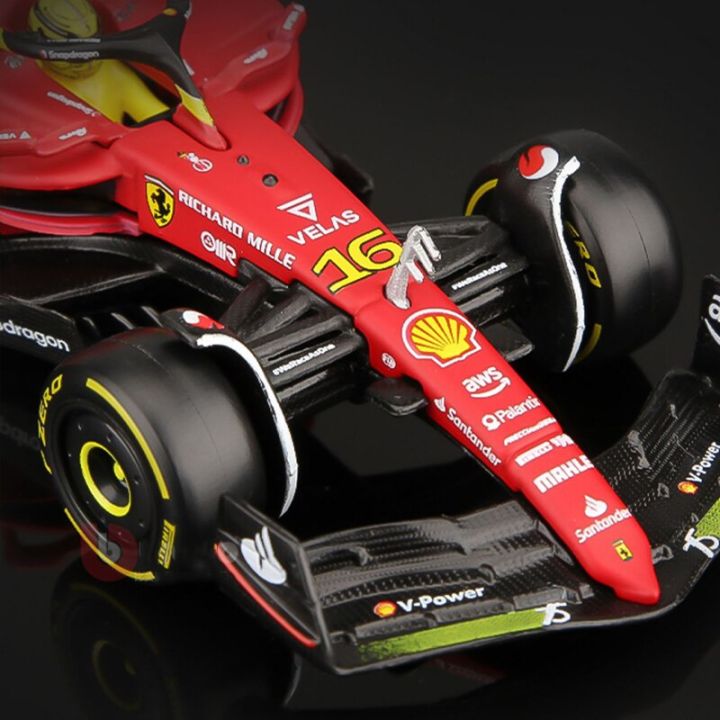 urago-1-43-2022-f1-scuderia-ferrari-f1-75th-anniversary-16-55-leclerc-sainz-alloy-รถหรูรถขึ้นรูปของขวัญของเล่นแบบจำลอง