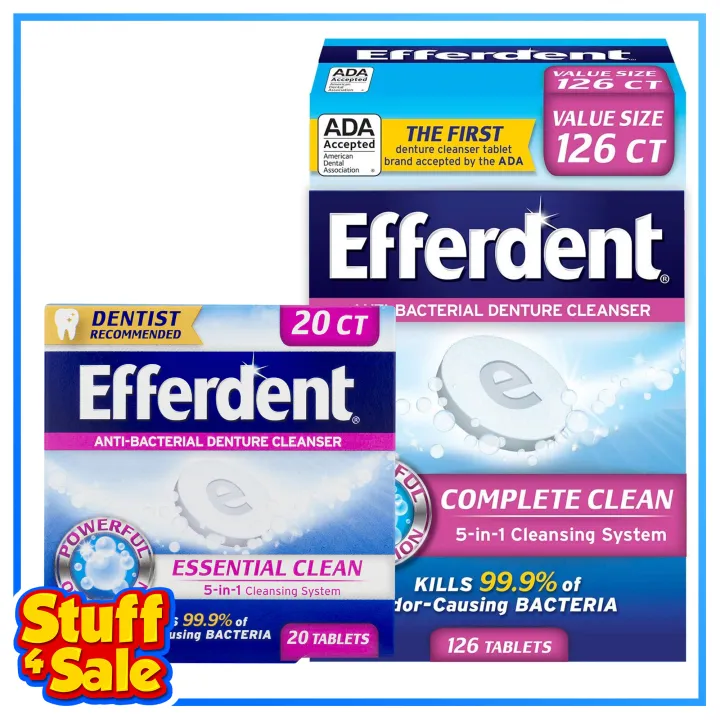 Efferdent Antibacterial Denture & Retainer Cleanser 20 / 126 Tablets