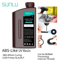 SUNLU เรซิ่น405nm UV บ่ม ABS เหมือน Photopolymer เครื่องพิมพ์ LCD ของเหลว1กิโลกรัมสามารถเจาะการประมวลผลภายในหัวข้อความแข็งสูง