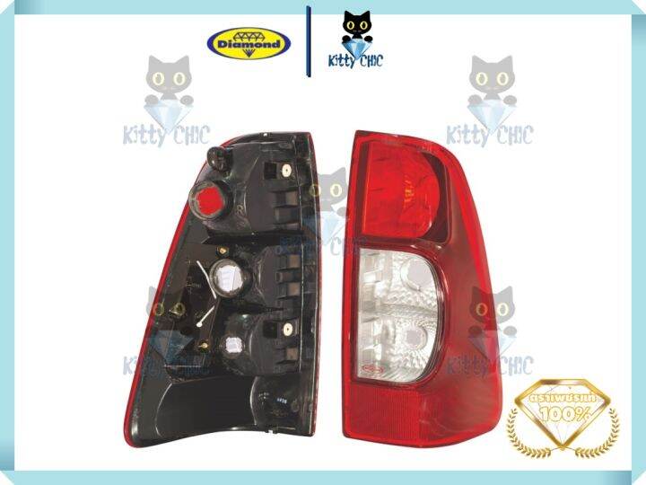 เสื้อไฟท้าย-ไฟท้าย-อีซูซุ-ดีแมกซ์-isuzu-d-max-ปี-2007-2011-ในสีดำ-เบ้าสีดำ-ตราเพชร-diamond