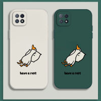 เคสโทรศัพท์ เคส OPPO A72 5G Case เคสการ์ตูนน่ารักเป็ดเคสซิลิโคนเหลว Flocking ฝาครอบโทรศัพท์ป้องกัน เคสโทรศัพท์