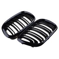 Fit For BMW X5 E53 1998-2003 Black Front Bumper Kidney Grille Air Intake Racing Grill Dual Slat Car Decoration Parts Replacement