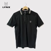 เสื้อโปโลคอปกผู้ชายแขนสั้น สีดำ มือสอง แบรนด์ Lynx