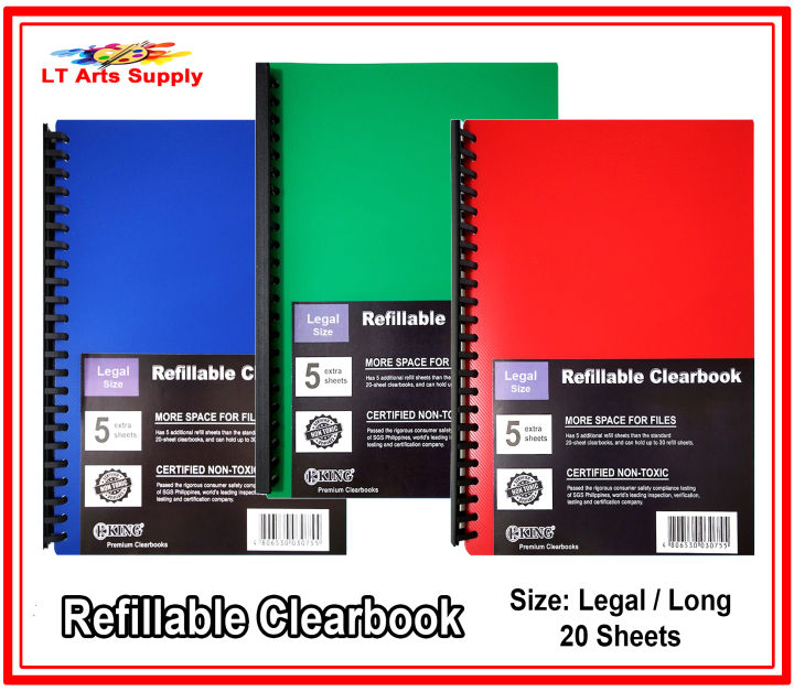 Refillable Clearbook Legal / Long 20sheets + 5 extra sheets | Lazada PH