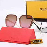 SPOT Fendi แว่นตากันแดดกล่องของขวัญ,แว่นตากันแดดผู้ชายและผู้หญิงแฟชั่นแนวสตรีทแว่นกันแดดโพลาไรซ์แว่นตากันแดดชายหาดเทรนด์บุคลิกภาพ