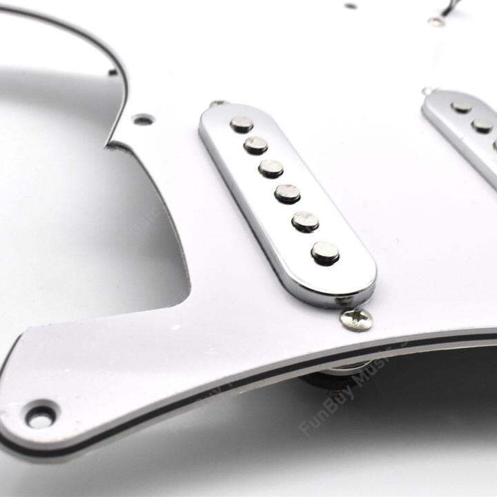 ssh-prewired-guitar-pickguard-pickup-loaded-pickguard-electric-guitar-parts-chrome-for-st-electric-guitar