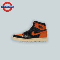 2023 Original [Original] J 1 patent leather making old A J 1 black orange buckle rebound 3.0 mens and wome