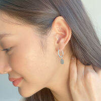 Sterling silver teardrop charm hoops | Tear drop charm hoop earrings | Ear hoops | 16mm ear hoops | E839