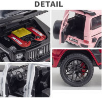 122 G700 Alloy Diecast SUV Toy Model Car With 6 Doors Opend Pull Back Sound Light Off-road Toys Metal Vehicle For Boys Gifts