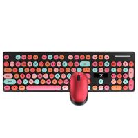 Candy Color Lipstick Wireless Gaming Keyboard and Mouse, Suitable for Laptop Desktop Computers