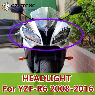 08-16 YZF-R6ไฟหน้าหลอดไฟหน้าประกอบสำหรับ Yamaha YZF 600 R6 YZFR6 2008 2009 2010 2011 2012 2013 2014-2016ไฟหน้า