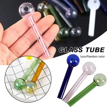 1Pcs Pyrex Glass Straw Colored Straw High Borosilicate Glass Straw, Clear