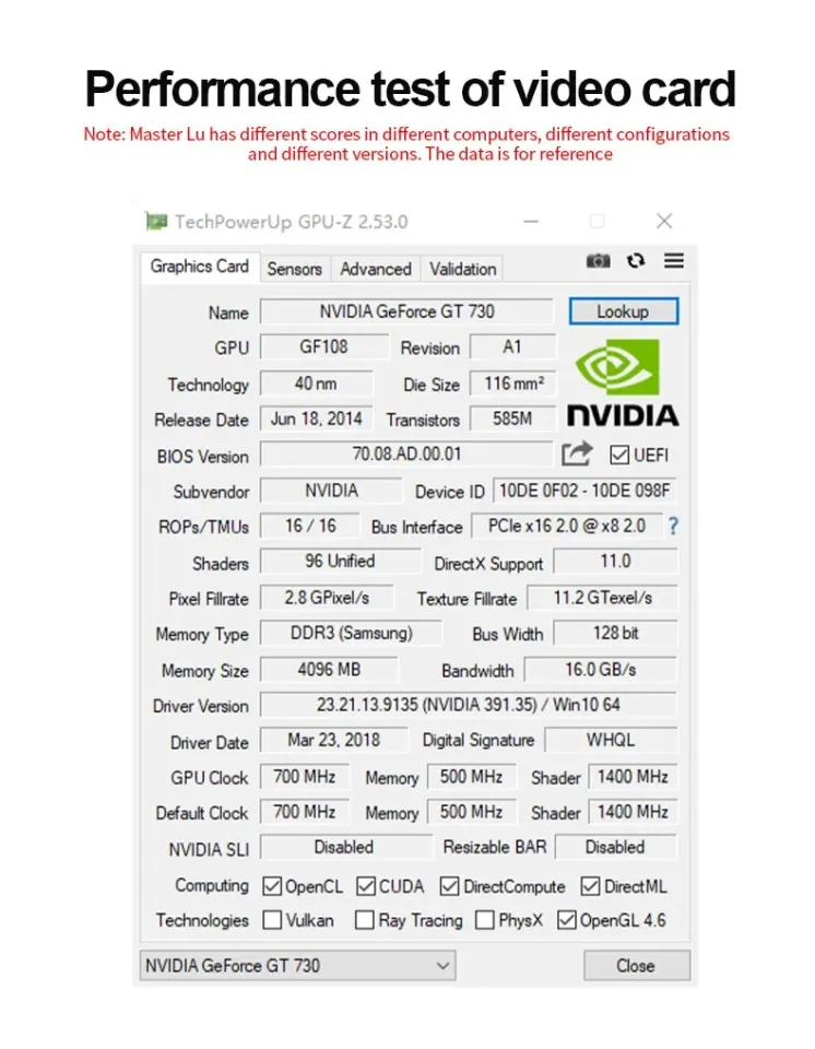 JINGSHA GT 730 4GB graphics card NVIDIA gt730 4GB GPU DDR3 128Bit Desktop  PC video card computer game map DVI VGA Display Card