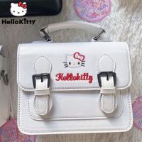 HOT★Sanrio Hello Kitty Shoulder Bag Y2k Girl Fashion Trendy Cute Messenger Bag Korean Style Women Casual PU Leather Hand Bags Female