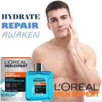 LOréal Men Expert Hydra Energetic Ice Impact Aftershave Splash 100ml ผลิตภัณฑ์บำรุงผิวหนังการโกนหนวดสูตรเย็นสินค้านำเข้าจากต่างประเทศพร้อมส่ง