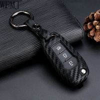 dghjsfgr WFMJ Carbon Fiber Silicone Key Chain Cover for Ford Fusion F-150 F-250 F-350 F-450 F-550 Super Duty Mustang Explorer N5F-A08TAA