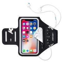 ✸۞ HAISSKY Zipper Earphone Bag Running Sport Armbands For iPhone 14 13 12 11 Pro Max 14Plus Waterproof GYM Arm Band Phone Pouch Bag