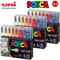 hot！【DT】 Japan Set of 16 Paint Pens PC-1M 5M 16C Markers for PaintingFabricGlassMetal and Graffiti