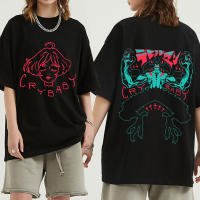 Japan Anime Devilman Crybaby Double Sided Print Tshirt Mens Cotton T Shirt Gildan