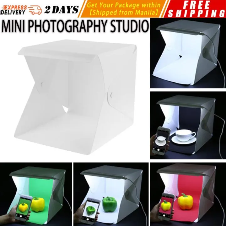 Portable Mini Photo Studio Box Photography Backdrop built-in Light Photo  Box /40x40x40CM Photography Lighting Foldable Studio | Lazada PH