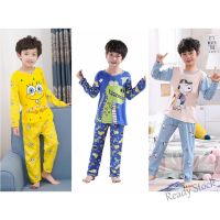 【Ready Stock】 ♙❍ C22 Kids Pyjamas Boy Cartoon Pajamas Boys Fashion Kids Sleepwear Cute Children Pajamas Kids Clothing Nightwear