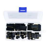 90ชิ้นกล่อง2.54มม. Pitch เดี่ยวแถวหญิง3-10P PCB ซ็อกเก็ตบอร์ด Pin Header Connector Strip Pinheader 2X3 1X4 1X6 1X8 1x10Pin