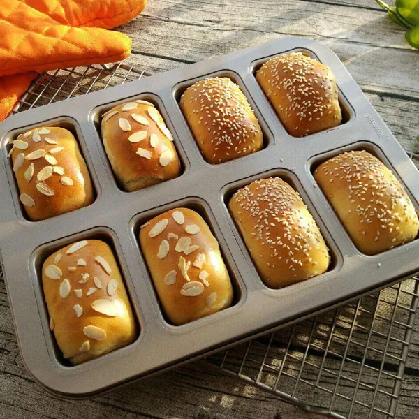 8Cavity Mini Loaf Pan, Pound Cake Baking Pan, Brownie Cake Pan, Non