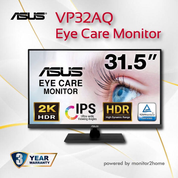 ASUS 31.5” 2K Monitor VP32AQ - WQHD (2560 x 1440), IPS, 100% sRGB