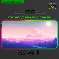 Led Mouse Pad Gamer Rgb Mousepad Pink Kawaii Decor Accessories Gaming Desk Mat Large Slipmat Custom Xxl 1200x500 Lights Games 60