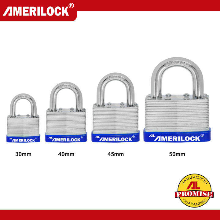 Amerilock Laminated Padlock For Gate (30mm, 40mm, 45mm, 50mm) Short 