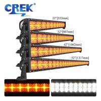 CREK 7D Amber DRL Straight Lightbar 12V 24V Hilux Truck Bumper LED Light Bar for 4x4 Jeep Off Road SUV Boat Pickup Kia Niva Lada