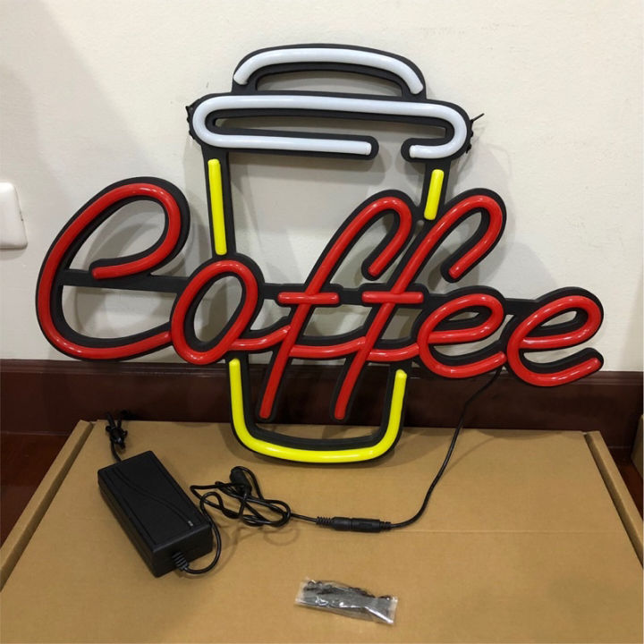 ป้ายไฟนีออนดัดcoffee-ป้ายไฟled-ป้ายไฟร้านกาแฟ-ป้ายไฟ-ตกแต่งร้าน