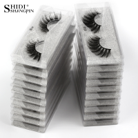 SHIDISHANGPIN ขนตาปลอม10คู่ Faux Mink Lashes ขนตายาวเป็นธรรมชาติ Hand Made แต่งหน้า Eye Lashes