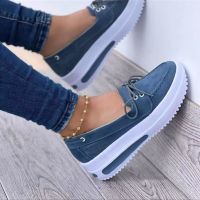 Shoes For Women 2022 Summer Platform Sport Casual Shoes Lace-up Flats Size 43 Comfort Non Slip Women Loafers Vulcanize Shoes