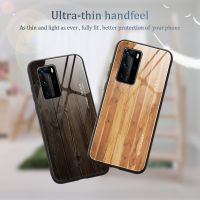 เคสไม้สำหรับ Huawei Honor 90 80 Pro 50 Honor 70 Pro 60SE 50SE,เคสโทรศัพท์เนื้อลายป้องกันกระจกเทมเปอร์สำหรับ Honor 30 20S