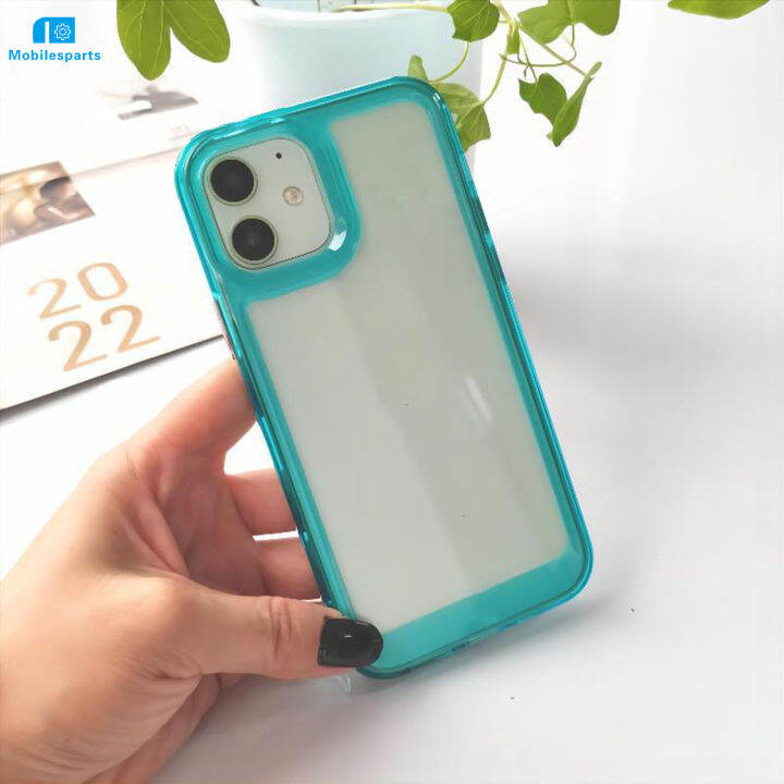 เคสโทรศัพท์ขอบหนาใส-เคสโทรศัพท์อะคริลิคปองกันโดยทำให้หนาขึ้นดรอปสำหรับอุปกรณ์เสริมโทรศัพท์โทรศัพท์มือถือ