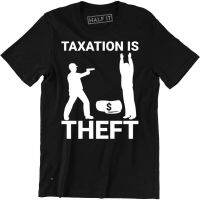 ภาษีเป็นคำเตือนการโจรกรรมรอนพอล Libertarian ป้องกัน1776เสื้อผ้าแฟชั่นผู้ชายแปลกเสื้อยืดผู้ชายเสื้อยืด