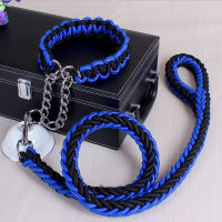 Eight Strand ided Dog Collar Outdoor Nylon Traction Belt Explosion-proof Impact Pull Dog Traction Rope