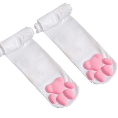ใหม่ Cat Paw ถุงเท้าสำหรับหญิงสาว Kawaii 3d Cat Claw Toe Beanies ถุงน่อง Lolita Pawpads คอสเพลย์ Cat Paw Pad ต้นขาถุงเท้าสูง