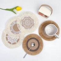 Home Creative id Coaster New Hot Natural Jute Non SlipTable Mats Hand- Heat-insulating Moisture-proof Home Accessories