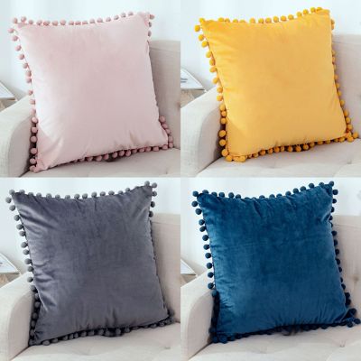 45X45CM Soft Velvet Cushion Cover Decorative Pillows Throw Pillow Case Soft Solid Colors Luxury Home Decor Living Room Sofa Seat Coffee