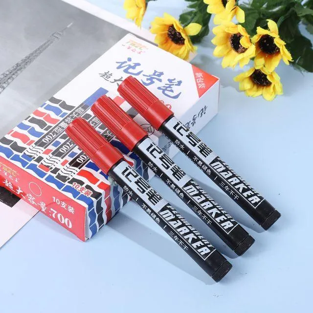 10-pcs-set-long-head-marker-pens-bathroom-woodworking-decoration-multi-purpose-deep-hole-marker-pen-set-red-black-blue-ink