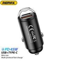 Remax Mini 45W 1A1C PD+QC Fast Car Charger Multi Compatible High Power Metal Case For iPhone/Samsung/Huawei/Xiaomi