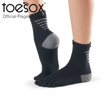 ToeSox โทซอคส์ ถุงเท้ากีฬาแยกนิ้ว เนื้อหนานุ่ม ข้อสูง รุ่น Medium Weight Crew