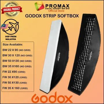 Godox 30x120cm 12x 47 Strip Box Honeycomb Grid Softbox Bowens Mount  Compatible Godox S-Type Studio Flash Lights